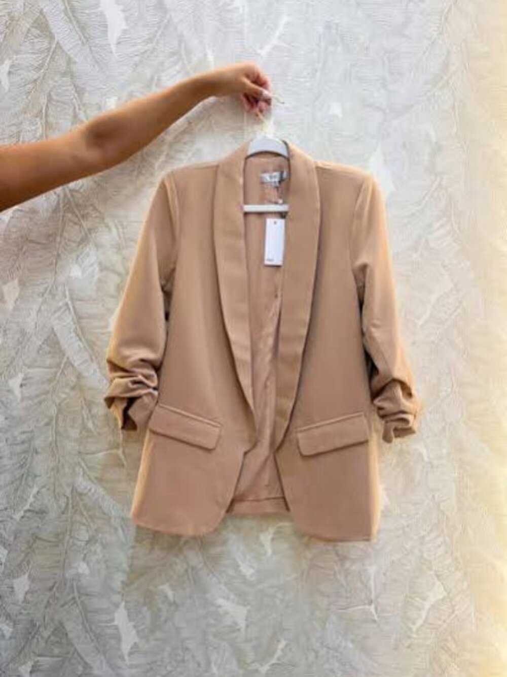 Ovi Beige Blazer, Size: Medium